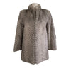 Mink Fur Ladies Coat Grey XS-S