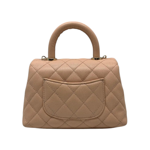 Caviar Quilted Small Coco Chain Handle Flap Navy Blue main image 1
