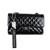 Medium Classic Flap Patent Black SHW