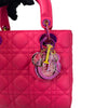 Small Lady Dior Lambskin Pink Rainbow Hardware