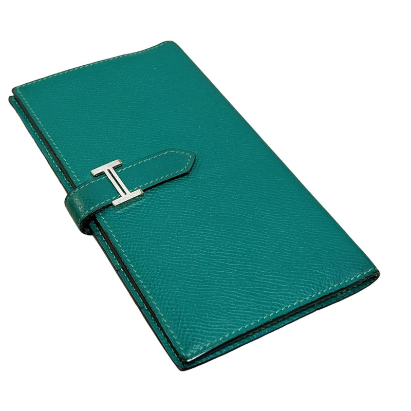 Bearn Gusset Wallet Chevre Mysore Bleu Paon PHW