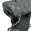 Rectangular Flap Mini Patent Calfskin Quilted Black GHW