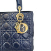 Lady Dior Medium Lambskin Navy Blue GHW