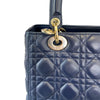 Lady Dior Medium Lambskin Navy Blue GHW