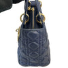 Lady Dior Medium Lambskin Navy Blue GHW