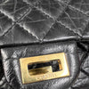 2.55 Reissue 225 Flap Aged Calfskin Quilted Black GHW