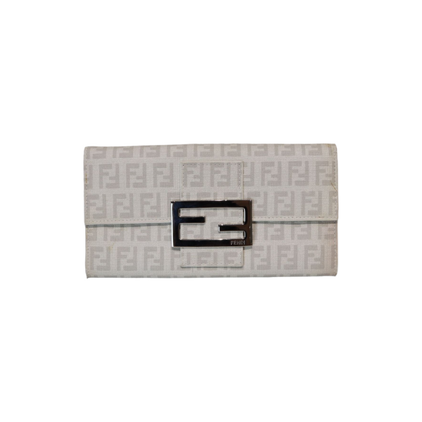 Fendi zucca continental wallet hotsell