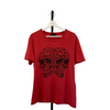 Multicolor Skull Print T-Shirt Dark Grey Large