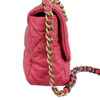 Lambskin Quilted Small 19 Flap Dark Pink