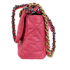 Lambskin Quilted Small 19 Flap Dark Pink