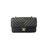 Lambskin Chevron Quilted Mini Flap Black GHW