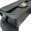 Lambskin Chevron Quilted Mini Flap Black GHW