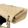 Lambskin Quilted Jumbo Double Flap Beige GHW