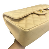 Jumbo Double Flap Beige Lambskin Quilted GHW