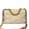 Lambskin Quilted Large Chanel 19 Flap Beige