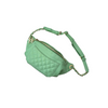 Crumpled Lambskin Quilted Bi Belt Bag Light Green GHW