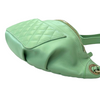 Crumpled Lambskin Quilted Bi Belt Bag Light Green GHW