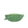 Crumpled Lambskin Quilted Bi Belt Bag Light Green GHW