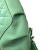 Crumpled Lambskin Quilted Bi Belt Bag Light Green GHW