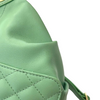 Crumpled Lambskin Quilted Bi Belt Bag Light Green GHW