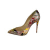 Rolando Platform Pumps Patent Leather Beige Size 40