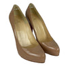 Rolando Platform Pumps Patent Leather Beige Size 40