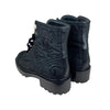 CC Combat Short Boots Tweed Grosgrain Black Size 38.5