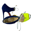 Mayerling 100 Sandal Fluo Matt Suede Bicolour Size 38