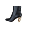 Rhodes Heeled Ankle Boots Soft Calfskin Black Size 39