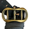 Buckle Belt Suede Black