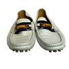 Horsebit Web Loafers Leather White Size 8 Men