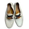 Horsebit Web Loafers Leather White Size 8 Men