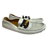 Horsebit Web Loafers Leather White Size 8 Men