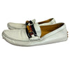 Horsebit Web Loafers Leather White Size 8 Men