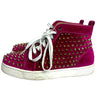 Spikes Orlato Mid Top Sneakers Velvet Size 37.5