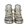 Camellia High Top Sneakers Metallic Lambskin Gold Size 38