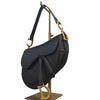 Saddle Bag Small Grained Calfskin Black GHW