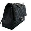 Jumbo Double Flap Caviar Quilted Black SHW