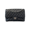 Jumbo Double Flap Caviar Quilted Black SHW