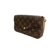 Chain Wallet Monogram Pochette Felicie Brown GHW