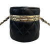 Lock Frame Vanity Clutch Mini Metal Lambskin Black GHW