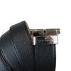 Buckle Belt Taiga Leather Black Size 90 SHW