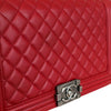 New Medium Boy Flap Calfskin Quilted Red RHW