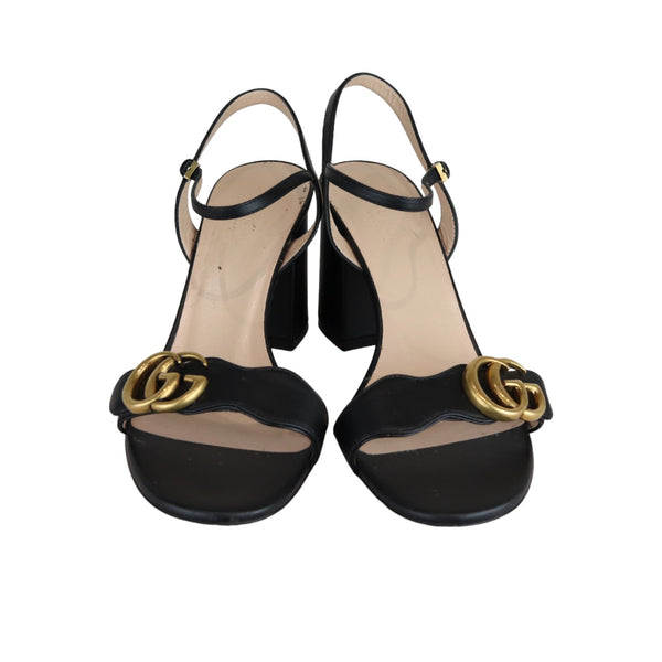 GG CHUNKY SLIDE SANDAL BLUE SKY CALFSKIN