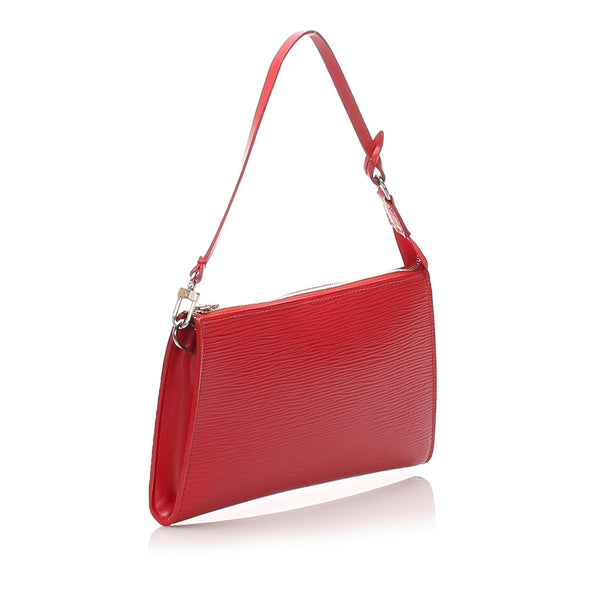 Louis Vuitton Red Epi Leather Pochette Accessories Louis Vuitton