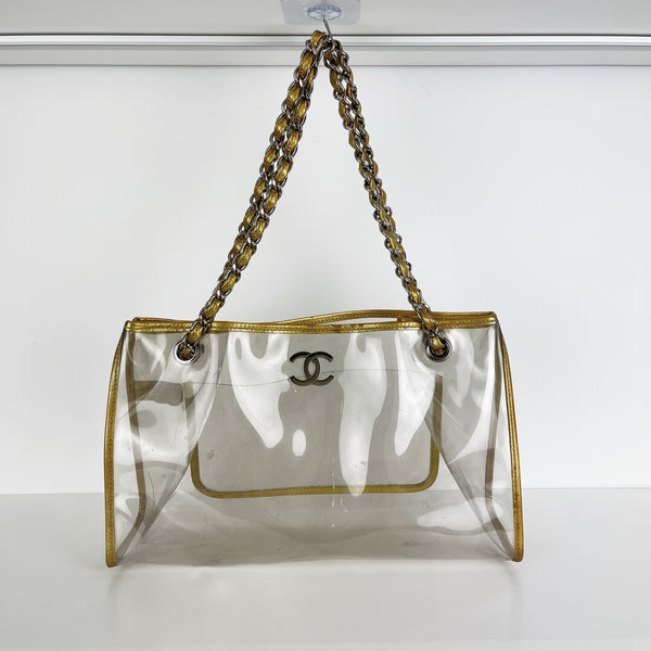 transparent chanel clear bag