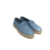 Logo Tag Leather Espadrilles, Blue