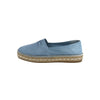 Logo Tag Leather Espadrilles, Blue