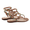 Rockstud Sandal with Blue Stones