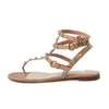 Rockstud Sandal with Blue Stones